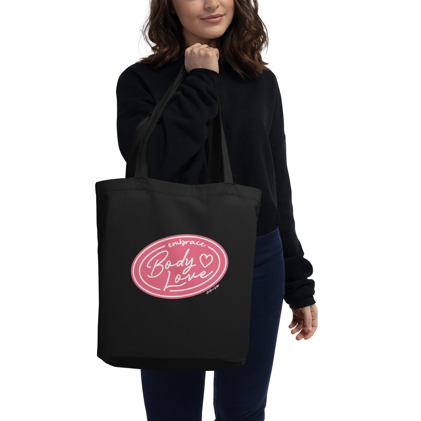 Embrace Body Love Eco Tote Bag- Pink Logo
