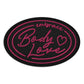 Embrace Body Love Logo, Embroidered patch- Black/Pink Logo