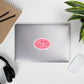 Embrace Body Love Logo- Bubble-free stickers, Pink Logo