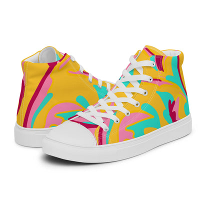 Embrace Body Love High-Top Canvas Shoes- Yellow (Men's Sizing)