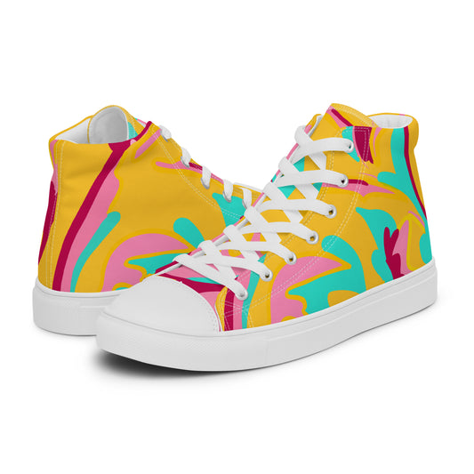 Embrace Body Love High-Top Canvas Shoes- Yellow (Men's Sizing)