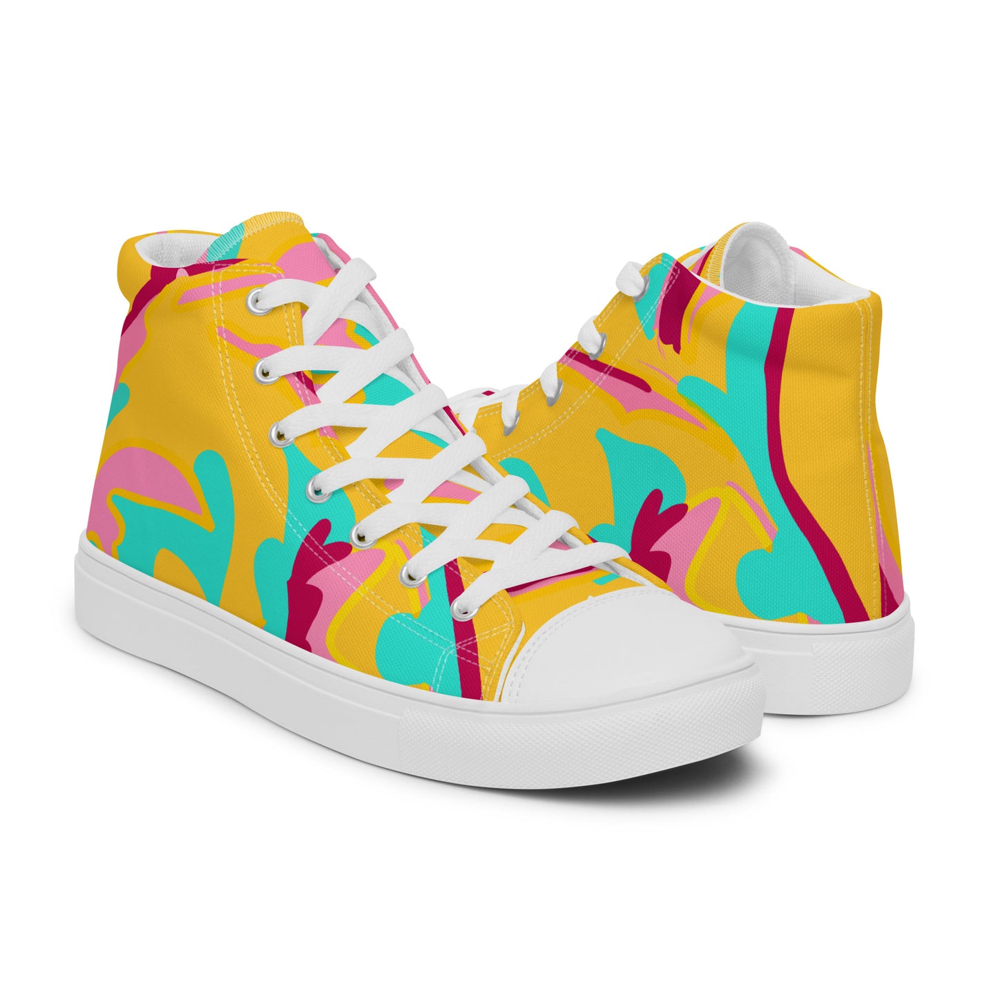 Embrace Body Love High-Top Canvas Shoes- Yellow (Men's Sizing)