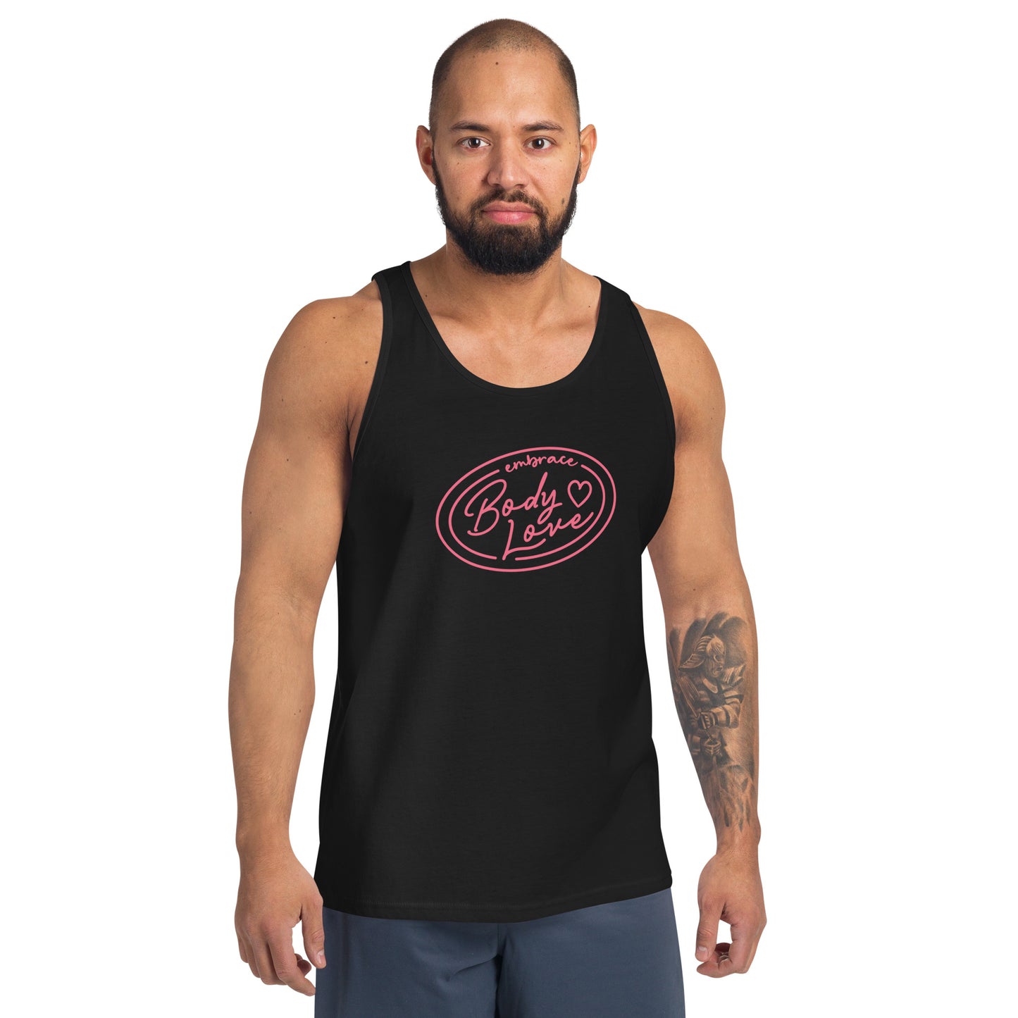Embrace Body Love Logo, Tank Top- Genderless, Pink Logo