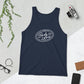 Embrace Body Love Logo Tank Top- Genderless, White logo