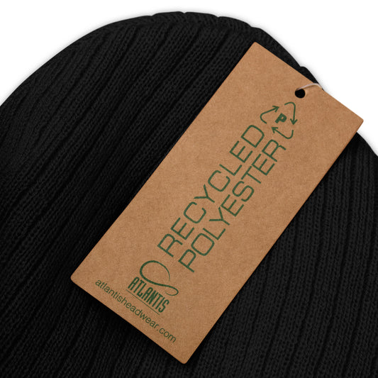 Embrace Body Love Logo, Ribbed knit beanie- White logo