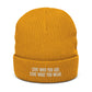 "Love Who You Are" Ribbed Knit Beanie (Embrace Body Love)