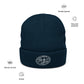 Embrace Body Love Logo, Ribbed knit beanie- White logo