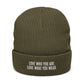 "Love Who You Are" Ribbed Knit Beanie (Embrace Body Love)