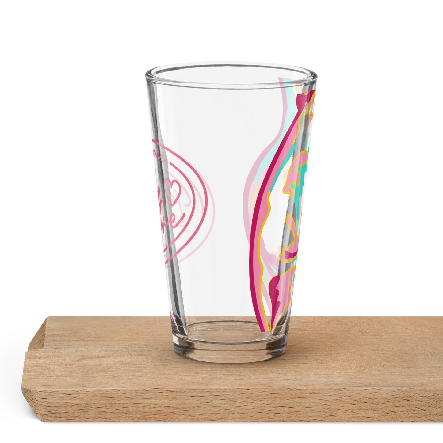 Embrace Body Love Shaker Pint Glass- 16oz