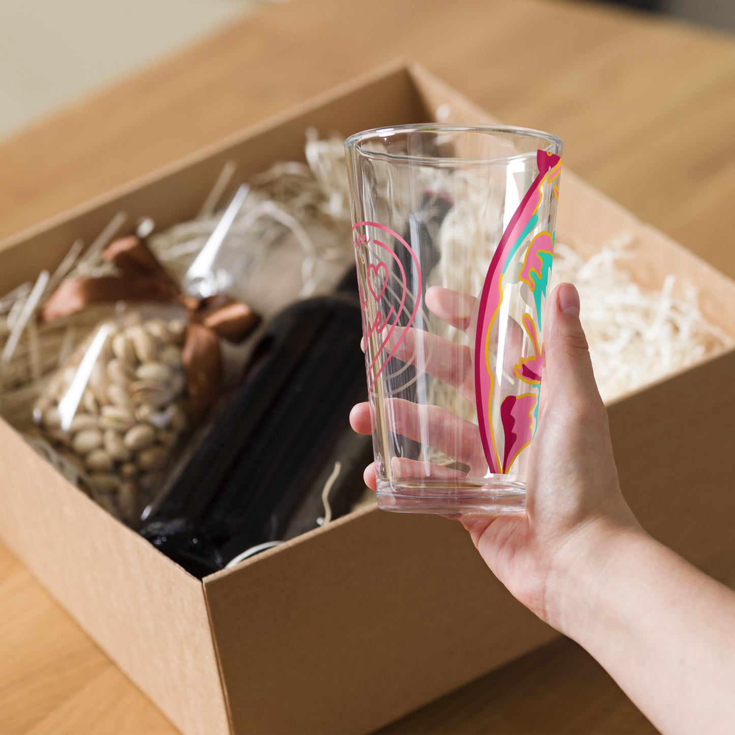 Embrace Body Love Shaker Pint Glass- 16oz