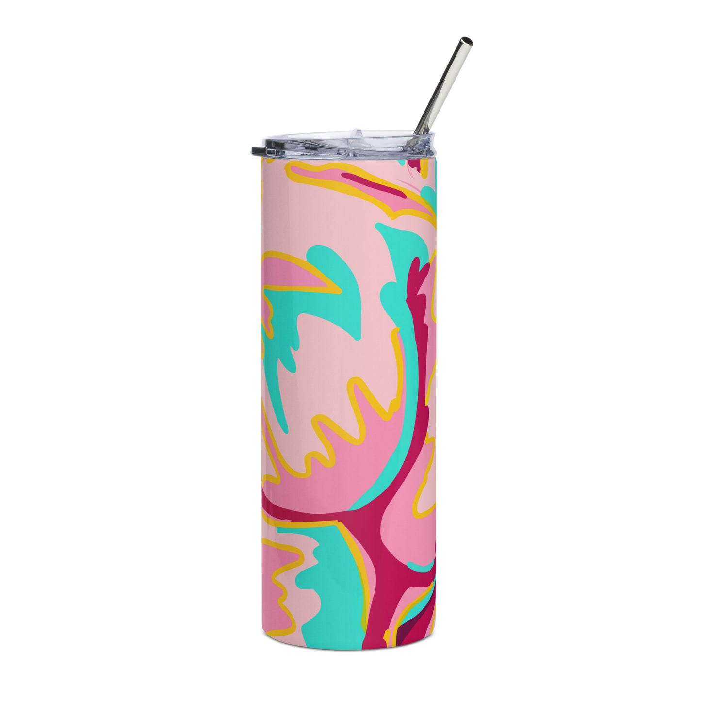 Embrace Body Love Stainless Steel Tumbler, 20oz- Light Pink