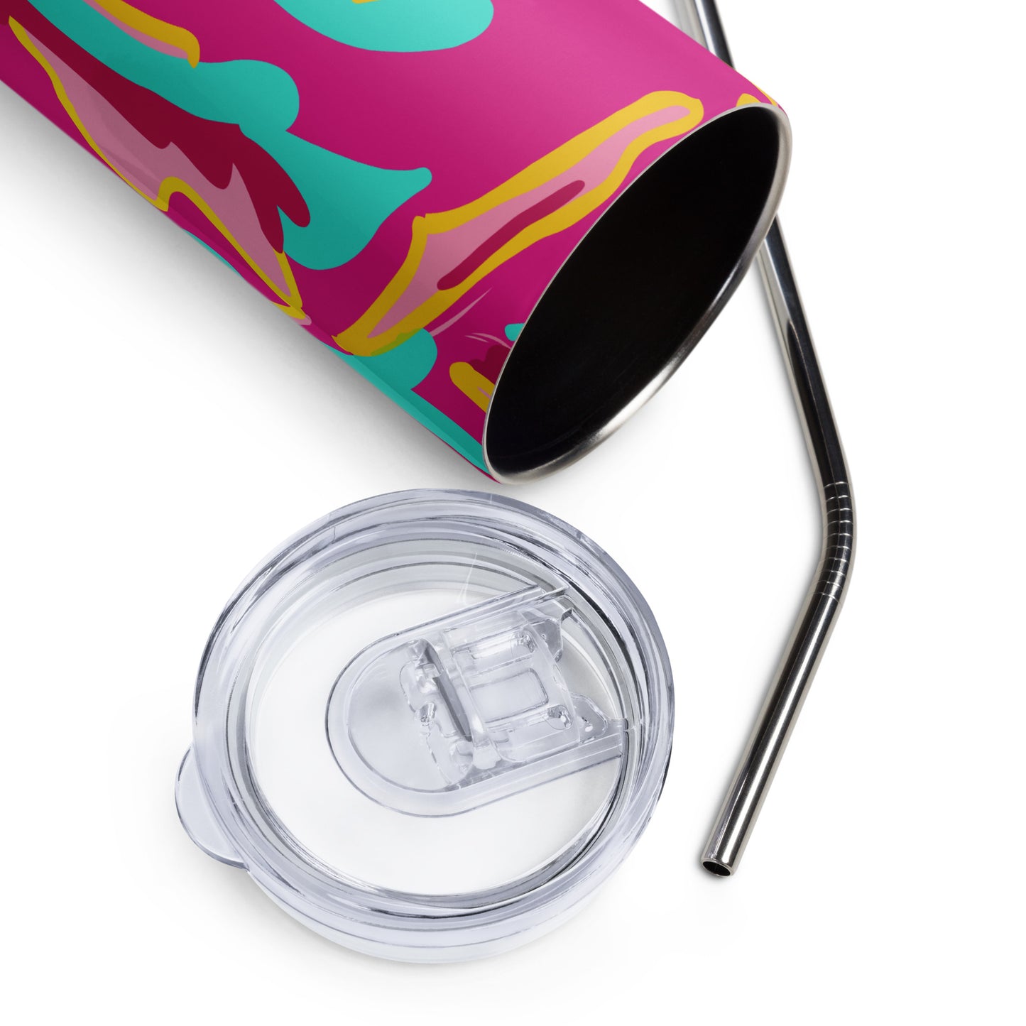 Embrace Body Love Stainless Steel Tumbler- Hot Pink