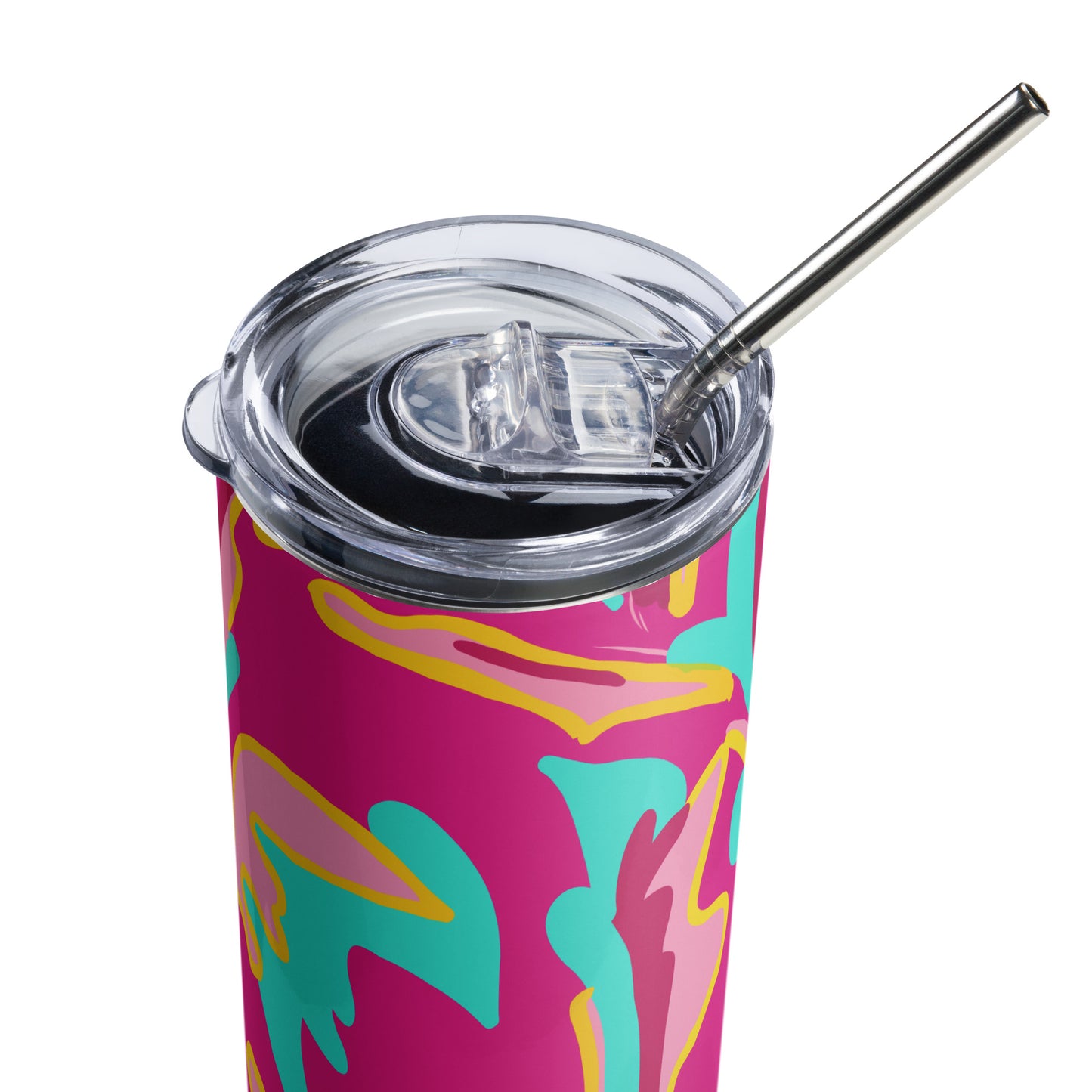 Embrace Body Love Stainless Steel Tumbler- Hot Pink