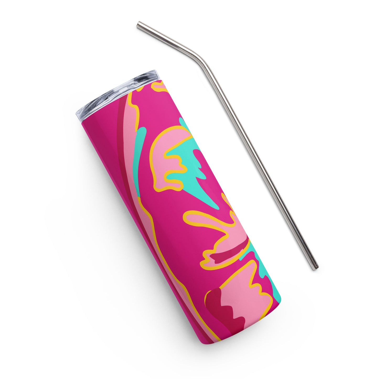 Embrace Body Love Stainless Steel Tumbler- Hot Pink