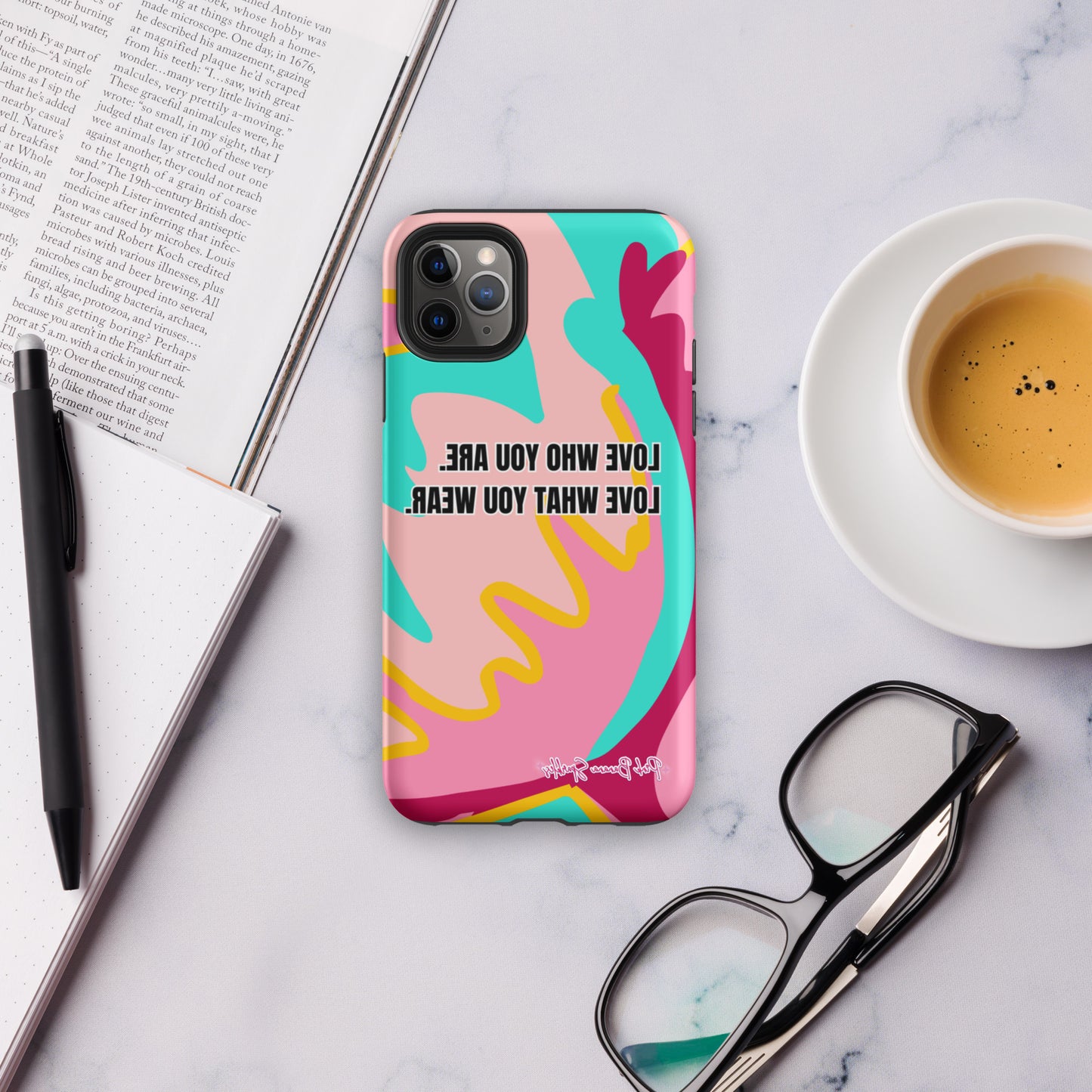 Body Love- "Love Who You Are" Tough Case for iPhone® (Mirror Image for Selfies)