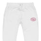 Embrace Body Love Logo Genderless Fleece Sweatpants- Embroidered, pink logo