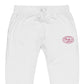 Embrace Body Love Logo Genderless Fleece Sweatpants- Embroidered, pink logo