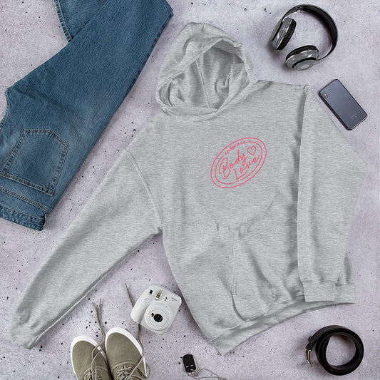 Embrace Body Love Logo, Hoodie- Genderless, Pink Logo