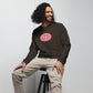 Embrace Body Love Logo, Organic Sweatshirt- Crewneck, Pink/White Logo (Recycled)