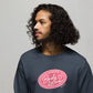 Embrace Body Love Logo, Organic Sweatshirt- Crewneck, Pink/White Logo (Recycled)
