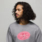 Embrace Body Love Logo, Organic Sweatshirt- Crewneck, Pink/White Logo (Recycled)