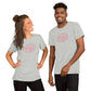 Embrace Body Love Logo, Classic Genderless T-shirt- Pink Logo