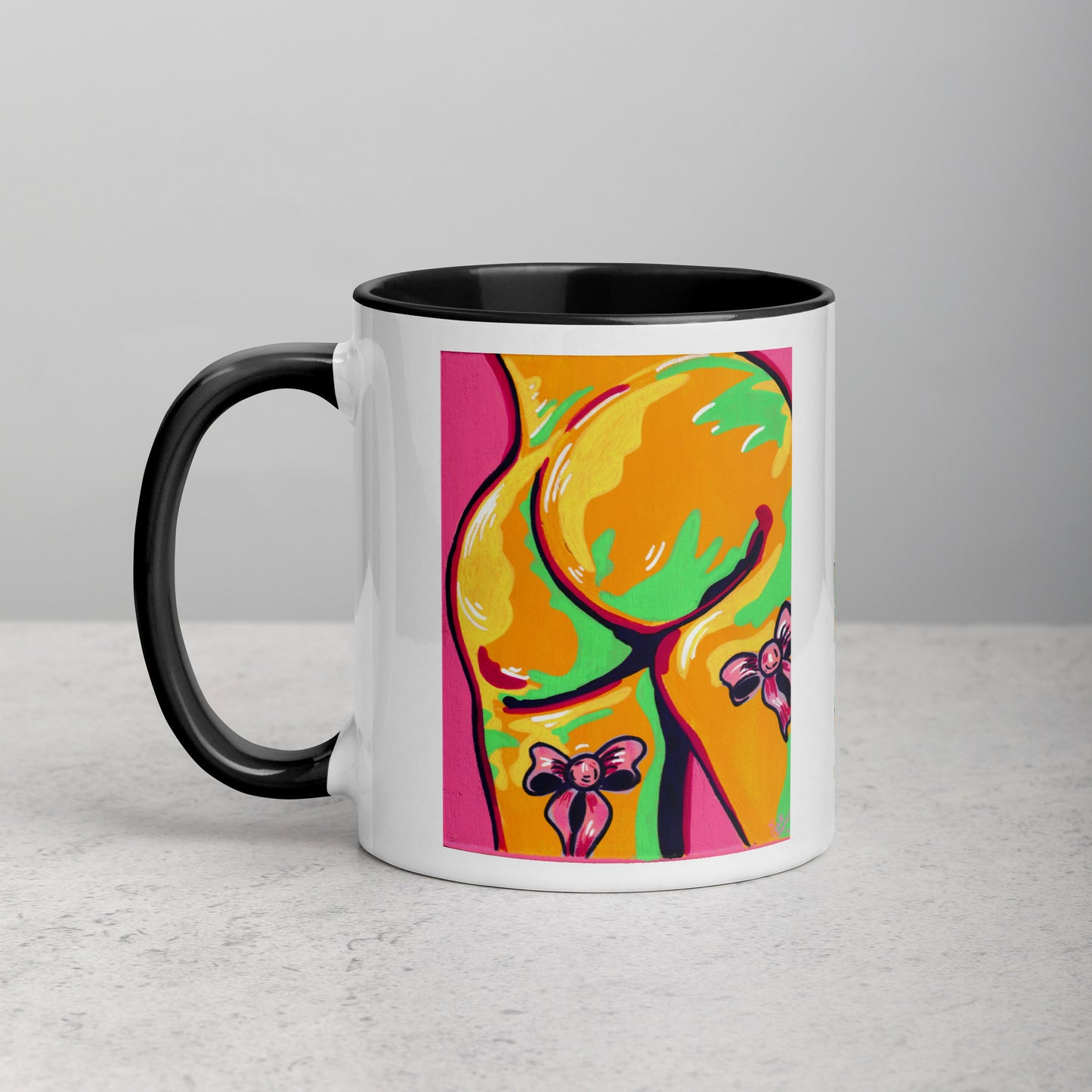 Booty and Bows- Mug with colour (11 or 15oz)