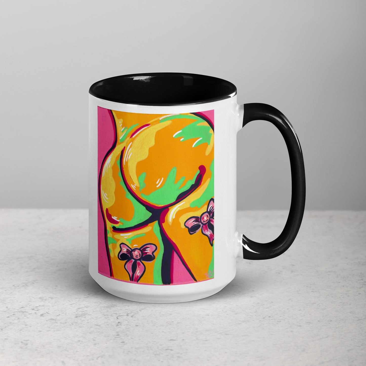 Booty and Bows- Mug with colour (11 or 15oz)