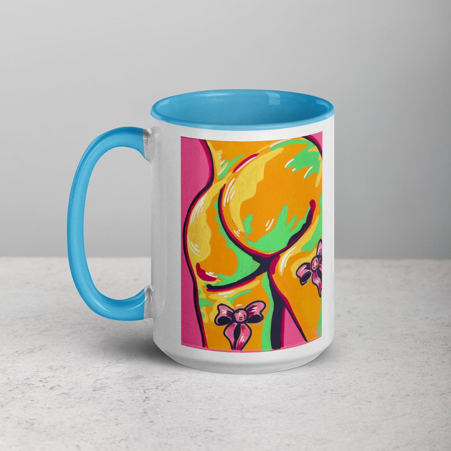 Booty and Bows- Mug with colour (11 or 15oz)