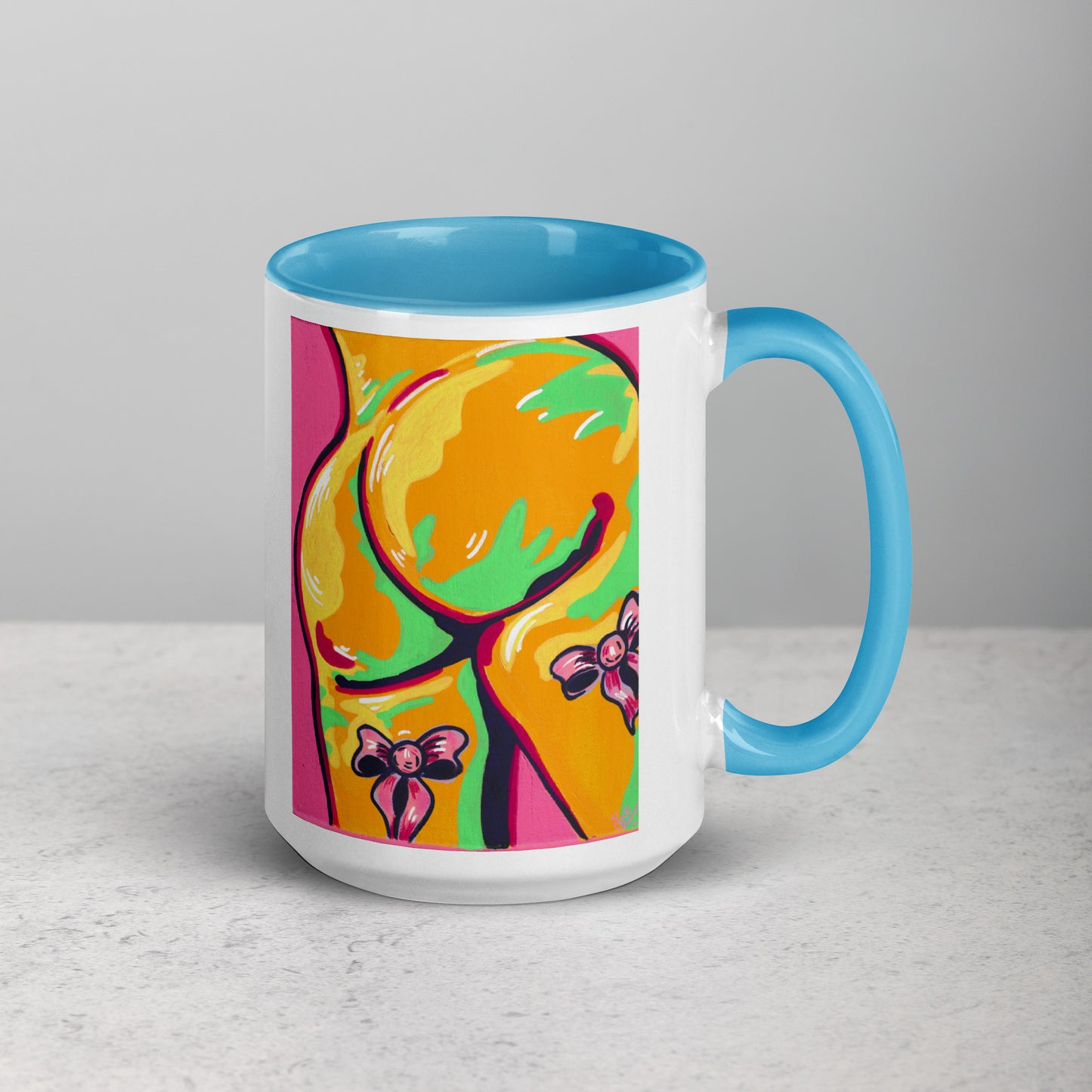 Booty and Bows- Mug with colour (11 or 15oz)
