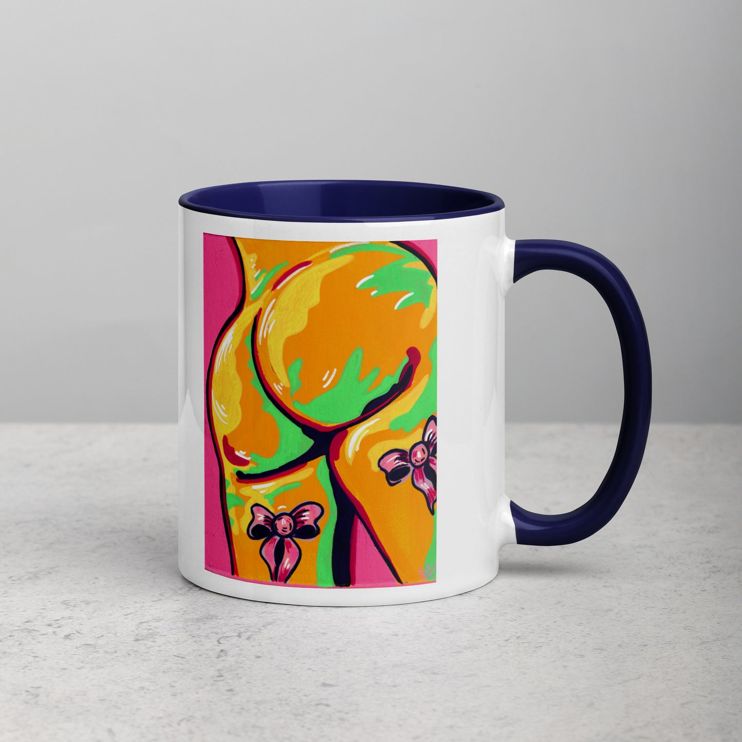 Booty and Bows- Mug with colour (11 or 15oz)