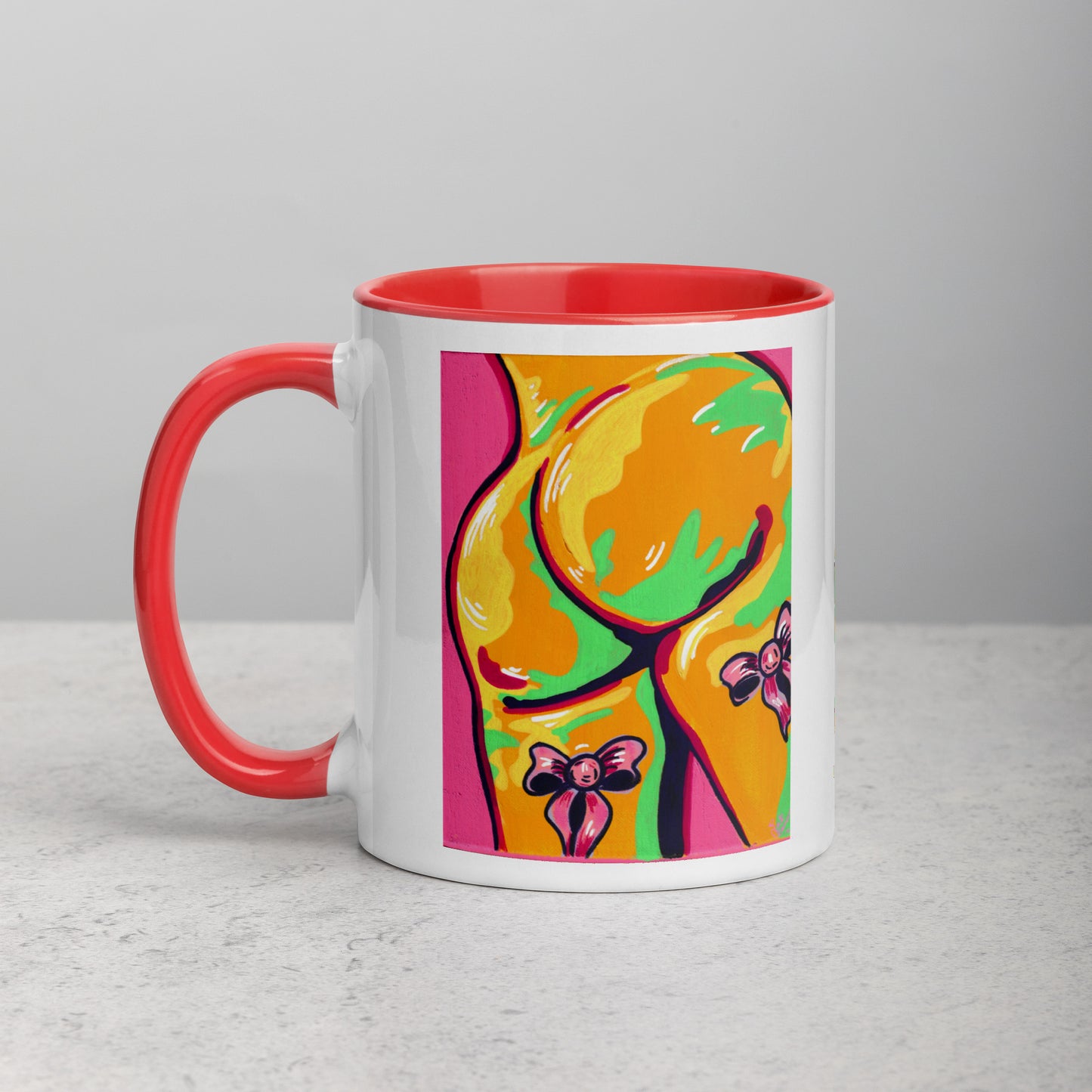 Booty and Bows- Mug with colour (11 or 15oz)