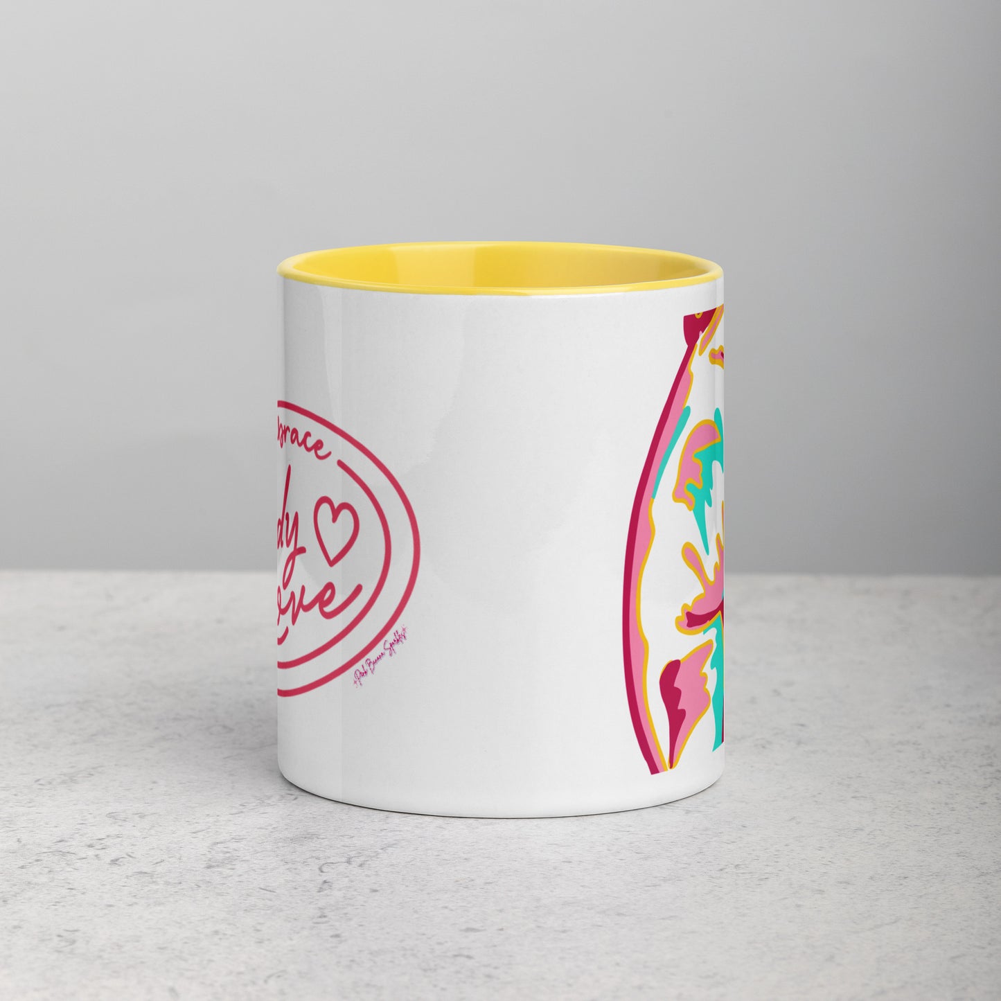 Embrace Body Love Mug with Color Inside- 11oz