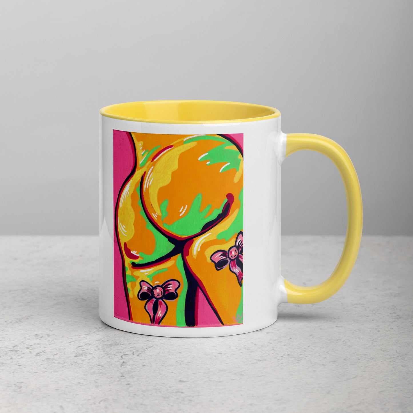 Booty and Bows- Mug with colour (11 or 15oz)