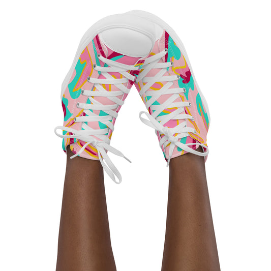 Embrace Body Love High Top Canvas Shoes- Light Pink (Women's Sizing)