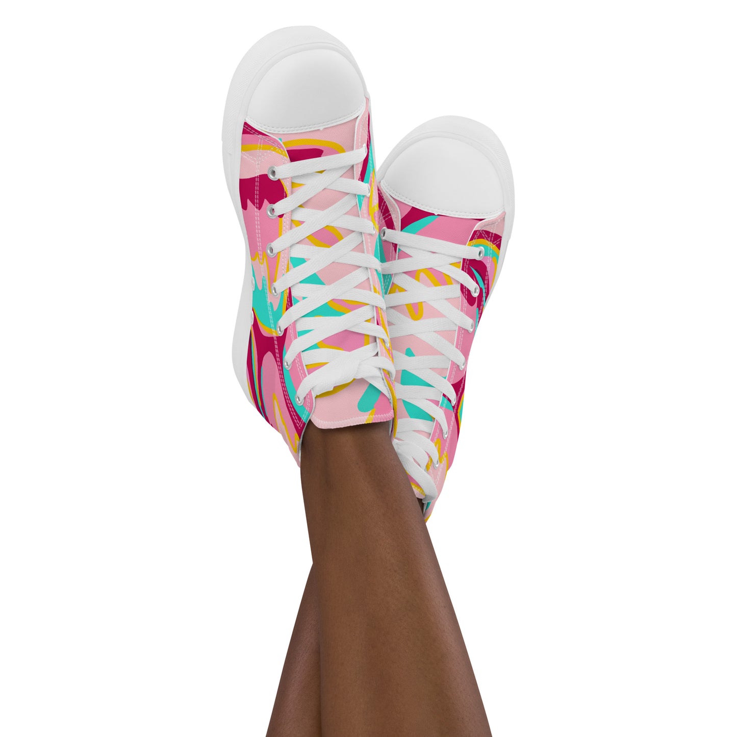 Embrace Body Love High Top Canvas Shoes- Light Pink (Women's Sizing)
