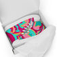 Embrace Body Love High Top Canvas Shoes, Split Colour- Hot Pink/Teal (Women's Sizing)