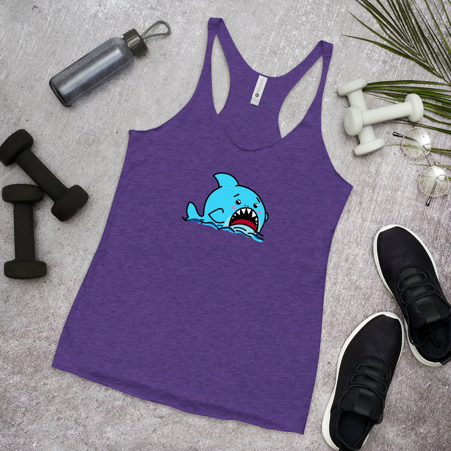 Anxious Shark- Femme Racerback Tank