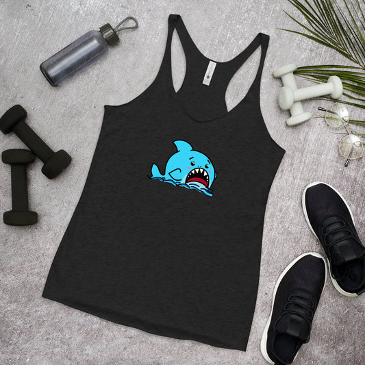 Anxious Shark- Femme Racerback Tank