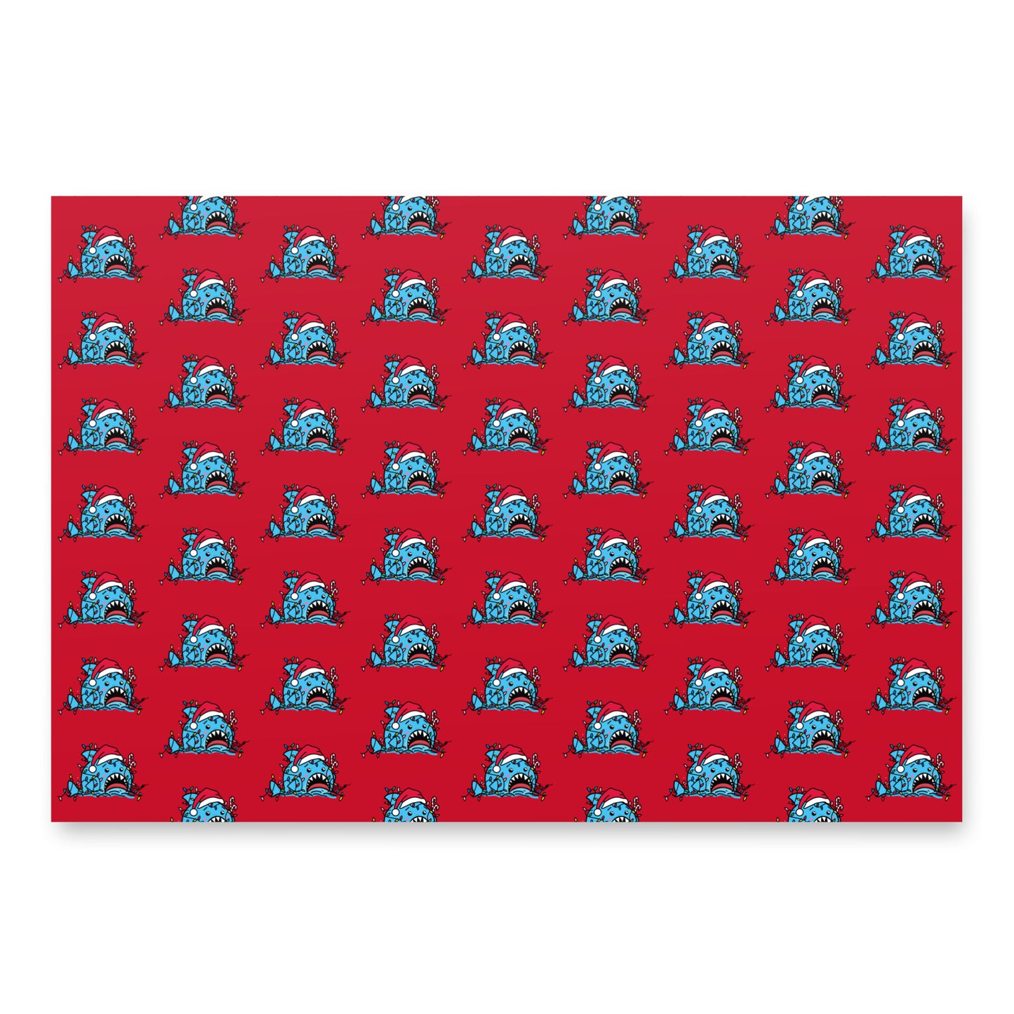Anxious Shark- Holiday/Christmas Wrapping paper sheets