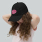 Embrace Body Love Logo, Youth baseball cap/hat- Pink/White Logo