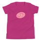 Embrace Body Love Logo- Genderless Youth Short Sleeve T-Shirt (pink/white logo)