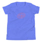 Embrace Body Love Logo- Genderless Youth Short Sleeve T-Shirt (pink logo)