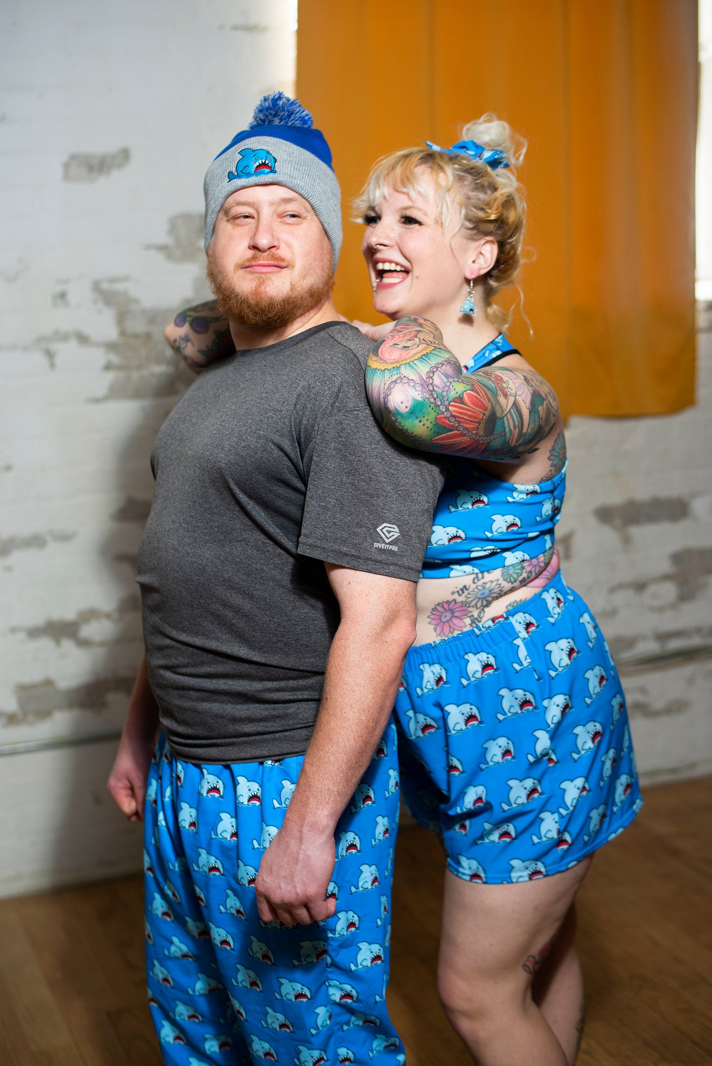 Anxious Shark- Femme Athletic Short Shorts