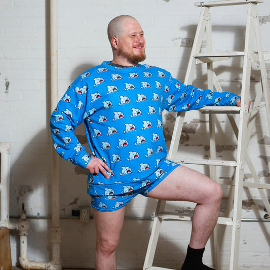 Anxious Shark- Genderless Sweatshirt (Allover print)