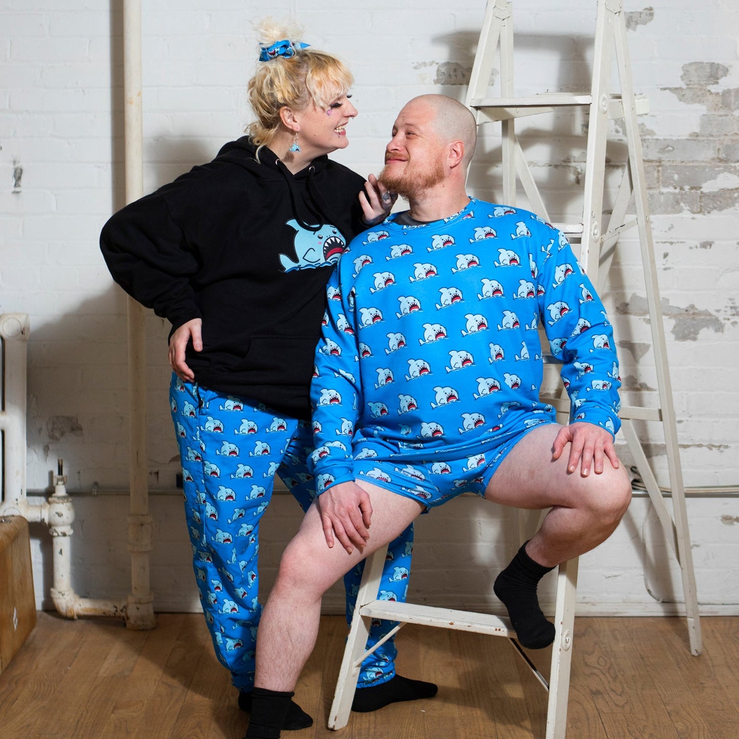 Anxious Shark- Genderless Sweatshirt (Allover print)