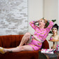 Pink Banana Yoga Shorts