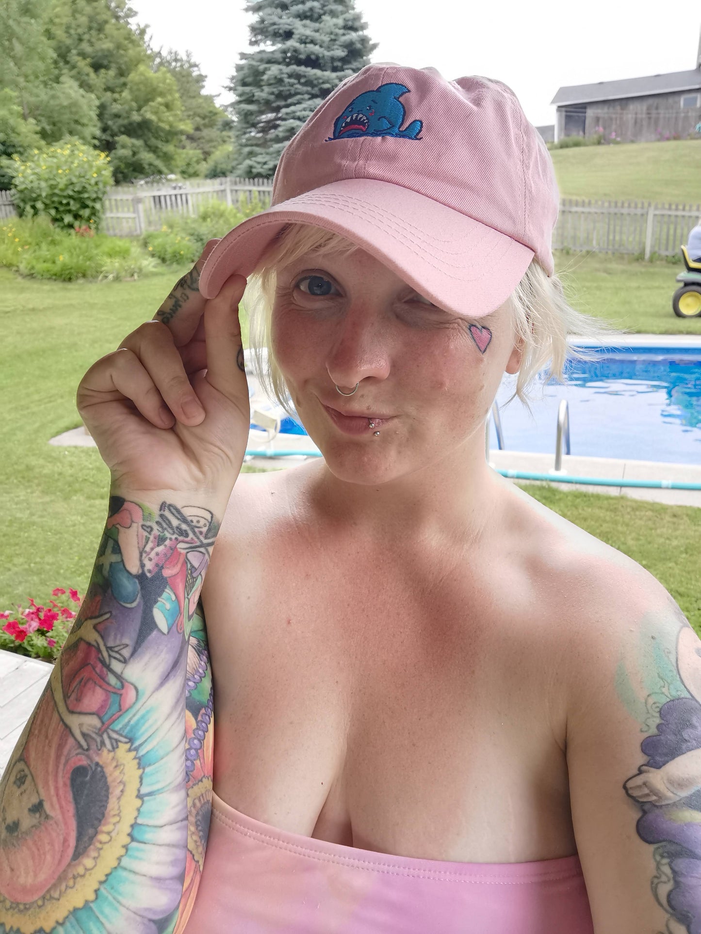 Anxious Shark, Embroidered Hat- Classic "Dad Hat" style, in multiple colours