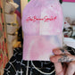 Pink Banana Sparkles- Embroidered Tie dye hat