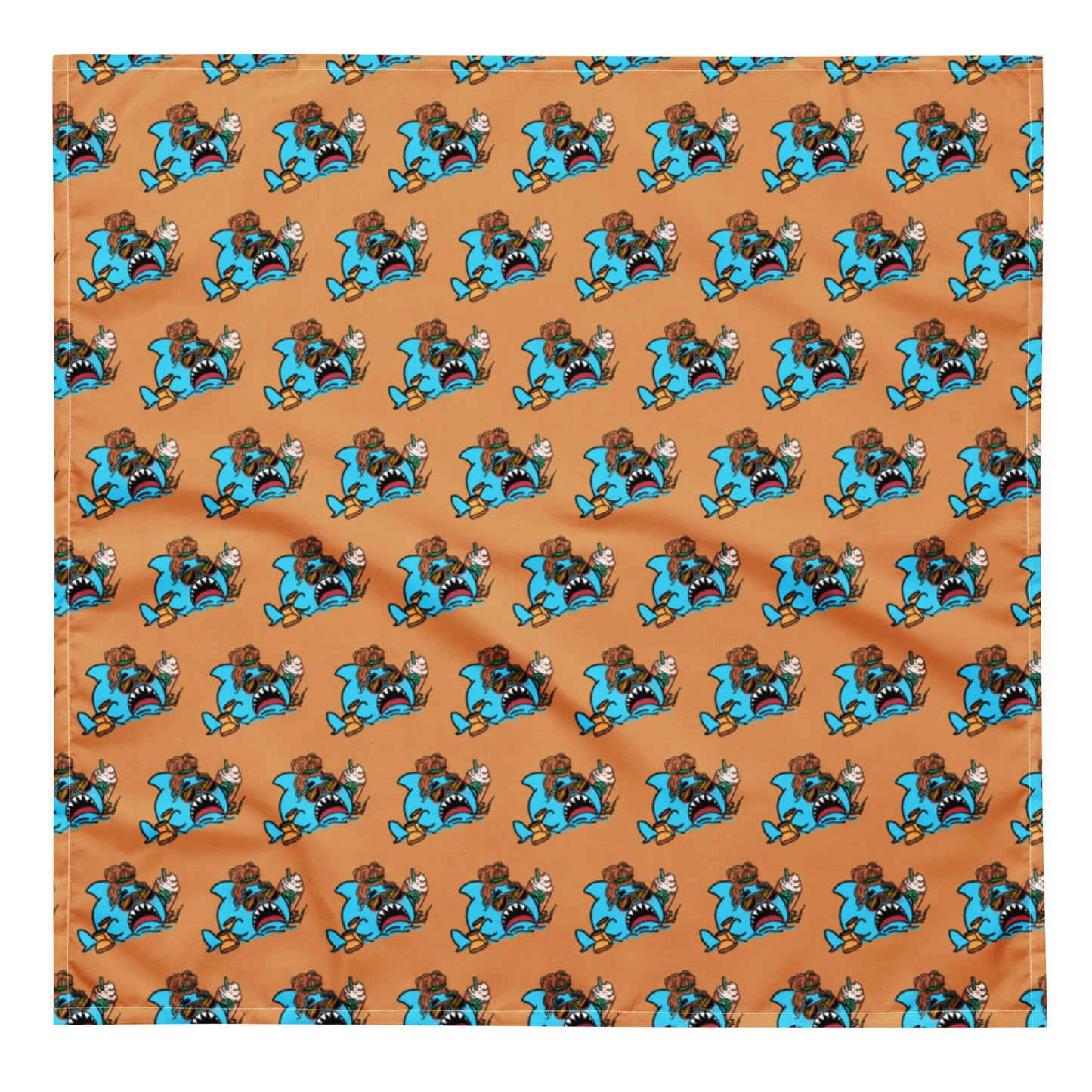 Basic Shark- All-over print bandana (beige)